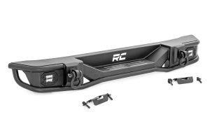 Jeep Wrangler Rear Bumper - Rough Country - Tubular - Textured Black - '07-'10